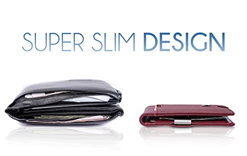 Mens Slim Wallet with Money Clip