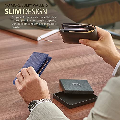 Mens Slim Wallet with Money Clip