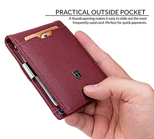 Mens Slim Wallet with Money Clip