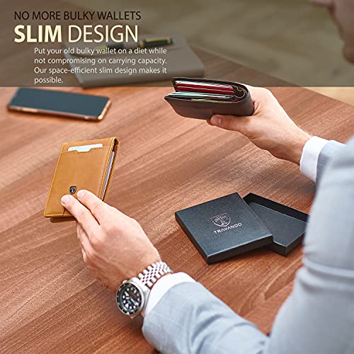 Mens Slim Wallet with Money Clip