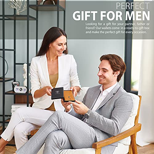 Mens Slim Wallet with Money Clip