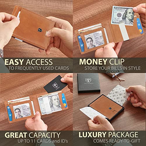 Mens Slim Wallet with Money Clip