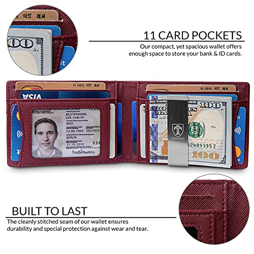 Mens Slim Wallet with Money Clip