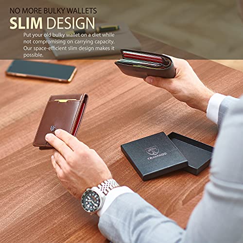 Mens Slim Wallet with Money Clip
