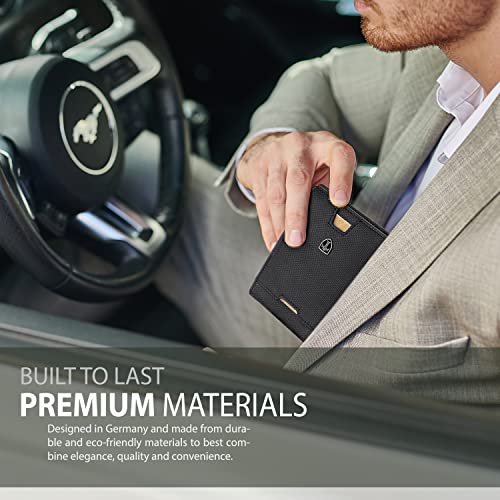 Mens Slim Wallet with Money Clip