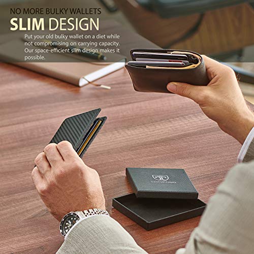 Mens Slim Wallet with Money Clip