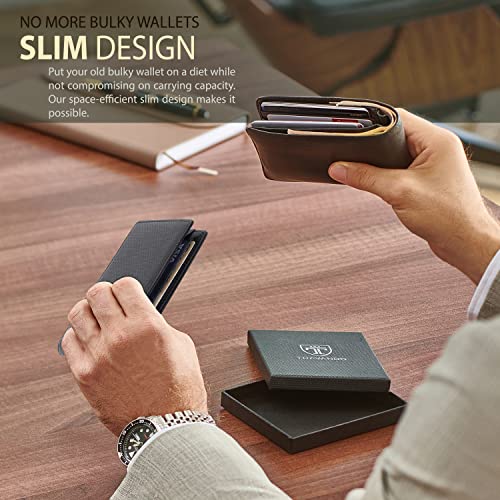 Mens Slim Wallet with Money Clip