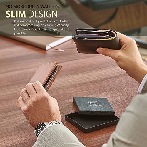 Mens Slim Wallet with Money Clip