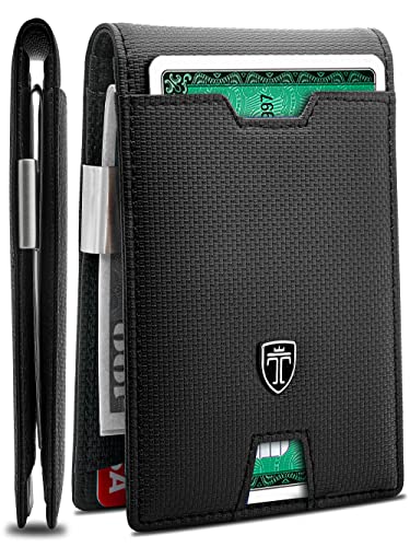 Mens Slim Wallet with Money Clip