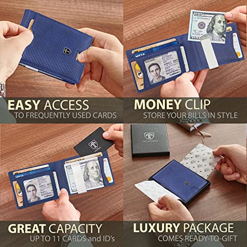 Mens Slim Wallet with Money Clip