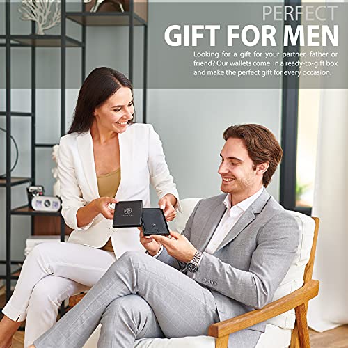 Mens Slim Wallet with Money Clip