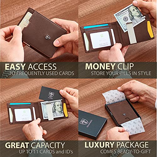 Mens Slim Wallet with Money Clip