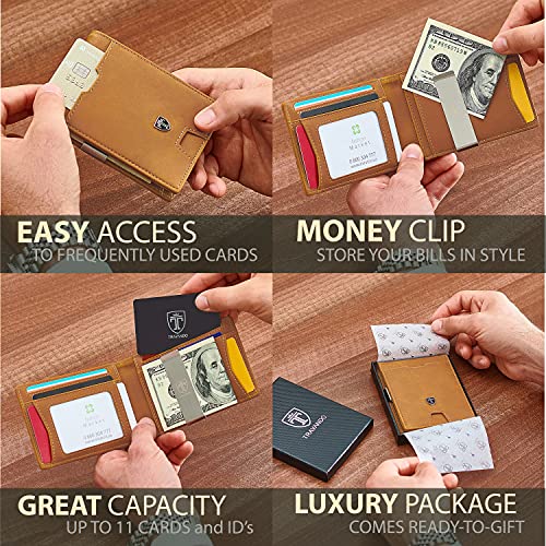 Mens Slim Wallet with Money Clip