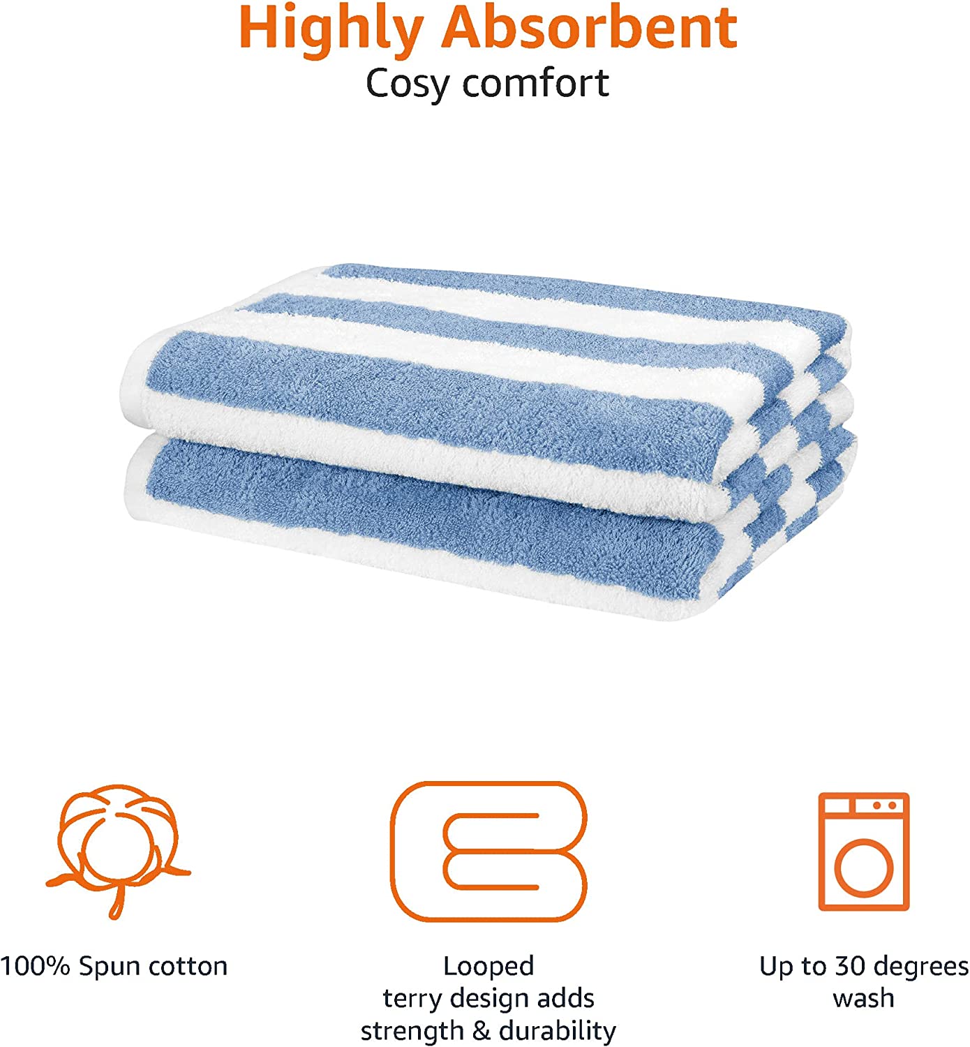 Cabana Stripe Beach Towel, 2-Pack,