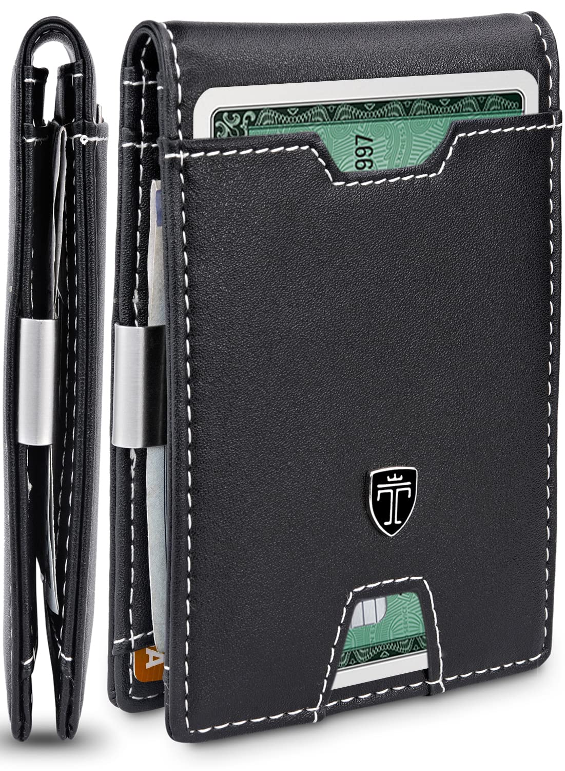 Mens Slim Wallet with Money Clip