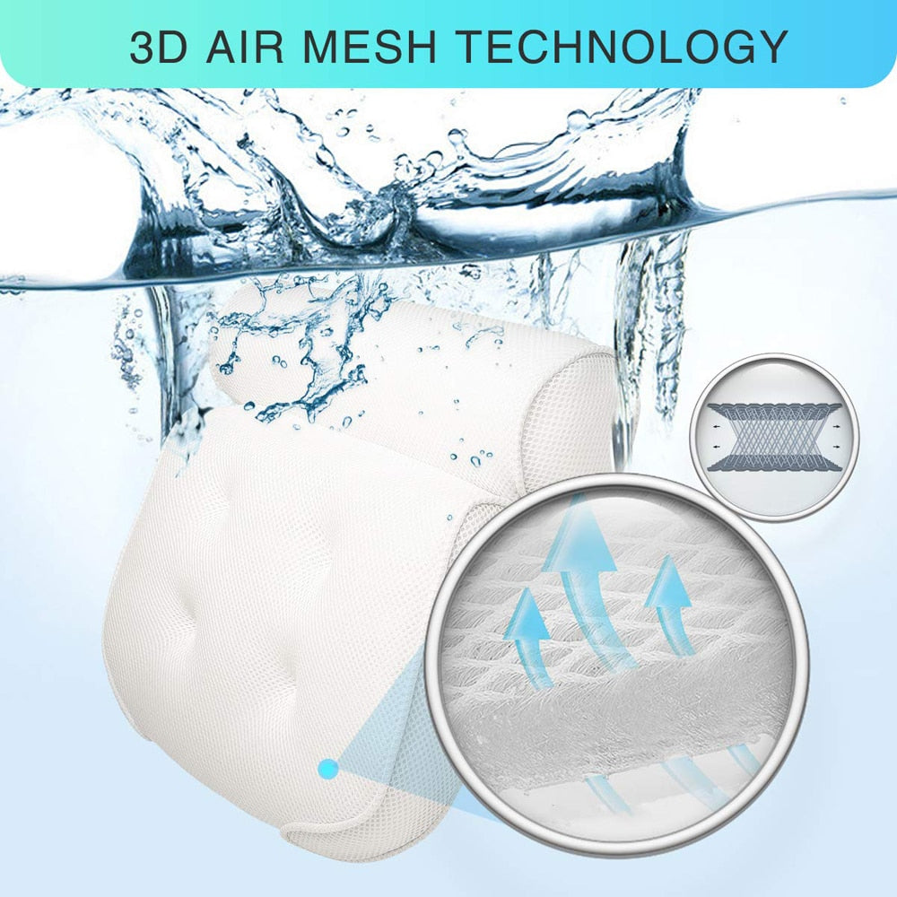 Air Mesh technology bathtub pillow 