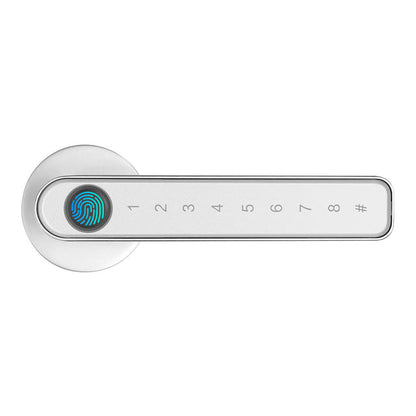 white fingerprint door lock 