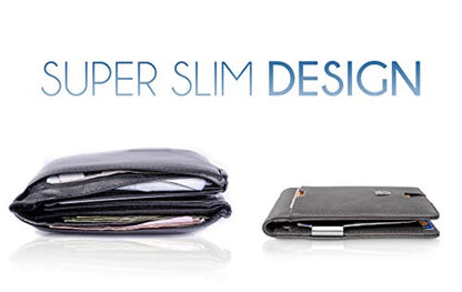 Mens Slim Wallet with Money Clip