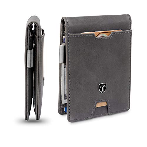 Mens Slim Wallet with Money Clip