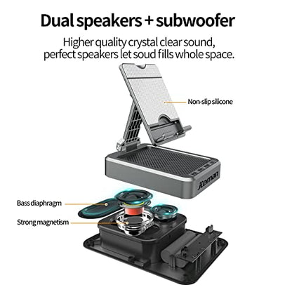 Cell Phone Stand with Wireless Bluetooth Speaker