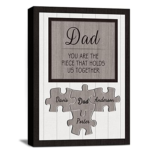 Custom Rustic Wood Puzzle Piece Sign Canvas Prints