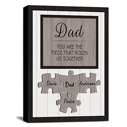 Custom Rustic Wood Puzzle Piece Sign Canvas Prints