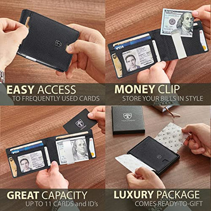 Mens Slim Wallet with Money Clip
