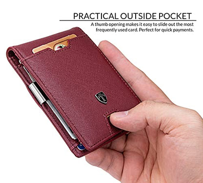 Mens Slim Wallet with Money Clip