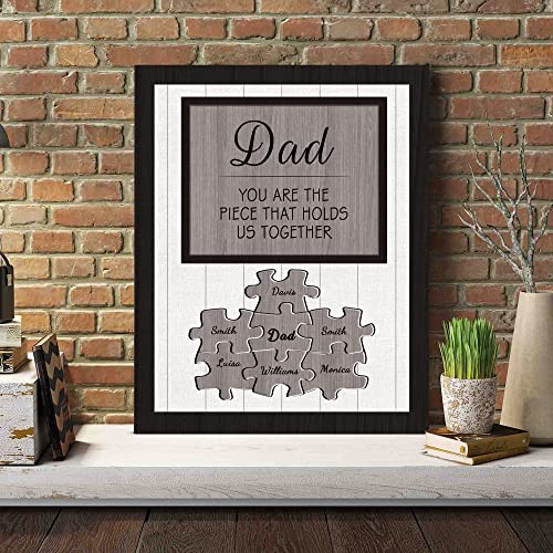 Custom Rustic Wood Puzzle Piece Sign Canvas Prints
