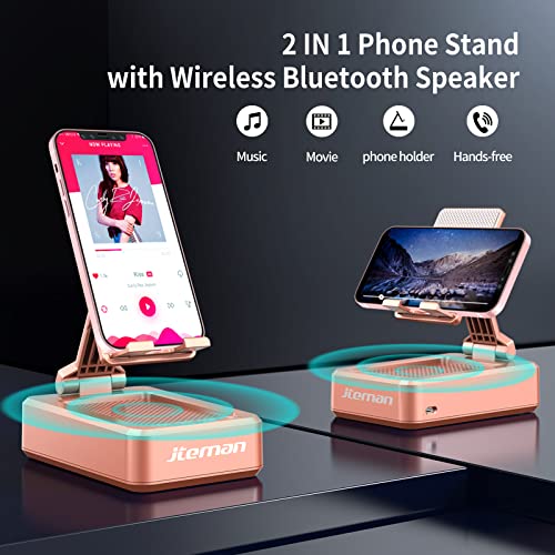 Cell Phone Stand with Wireless Bluetooth Speaker