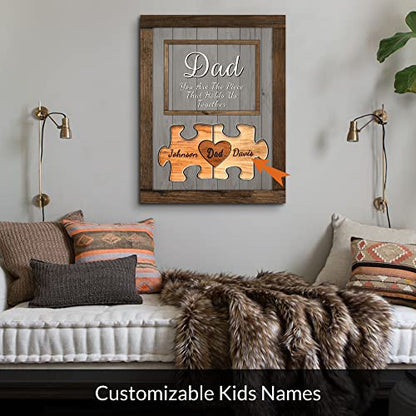 Custom Rustic Wood Puzzle Piece Sign Canvas Prints