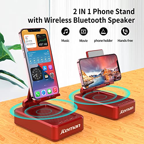 Cell Phone Stand with Wireless Bluetooth Speaker
