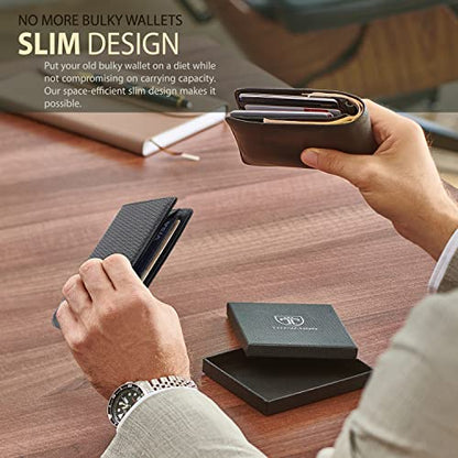 Mens Slim Wallet with Money Clip