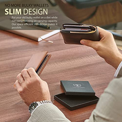 Mens Slim Wallet with Money Clip
