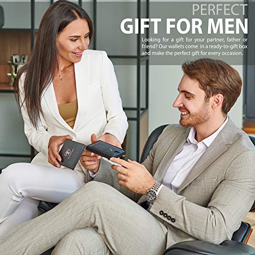 Mens Slim Wallet with Money Clip