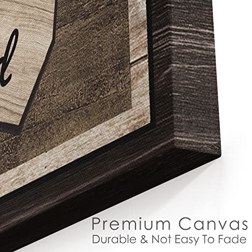 Custom Rustic Wood Puzzle Piece Sign Canvas Prints