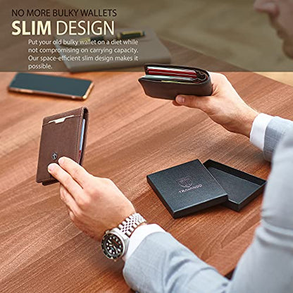 Mens Slim Wallet with Money Clip