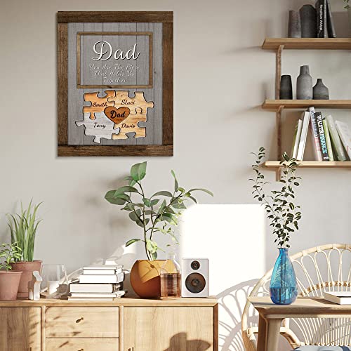 Custom Rustic Wood Puzzle Piece Sign Canvas Prints