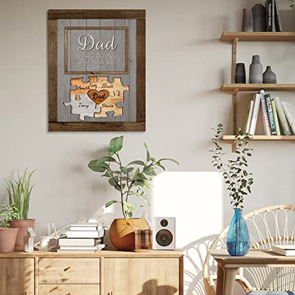 Custom Rustic Wood Puzzle Piece Sign Canvas Prints