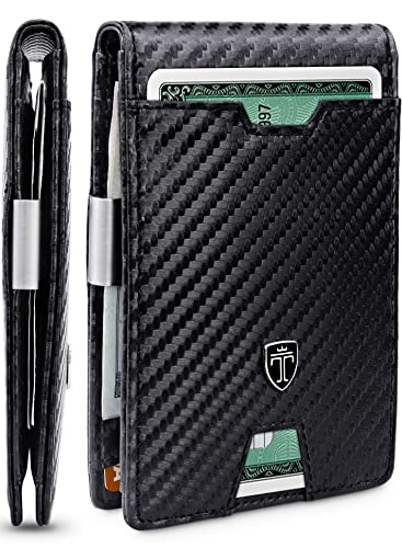 Mens Slim Wallet with Money Clip