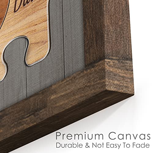 Custom Rustic Wood Puzzle Piece Sign Canvas Prints
