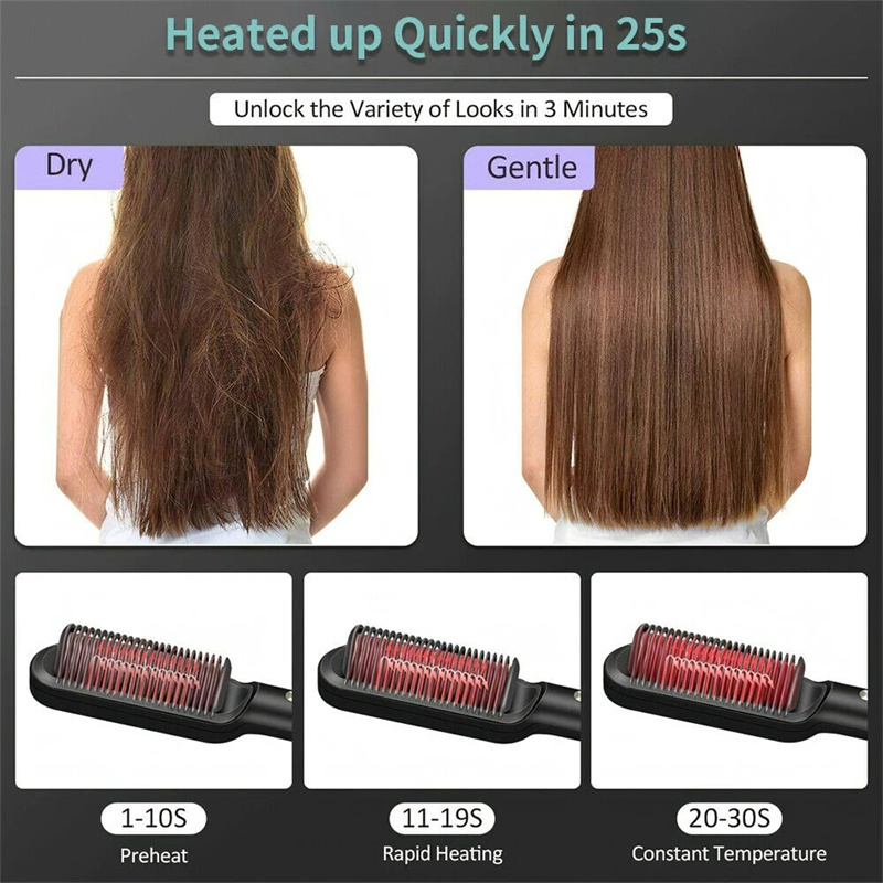 Silky Hair Straightener Brush