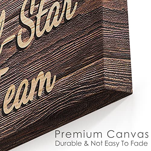 Custom Rustic Wood Puzzle Piece Sign Canvas Prints