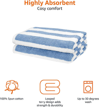 Cabana Stripe Beach Towel, 2-Pack,