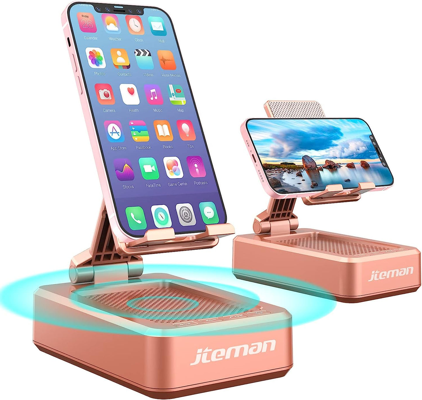 Cell Phone Stand with Wireless Bluetooth Speaker