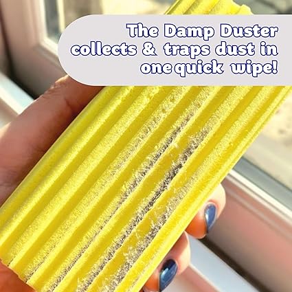 Blind Cleaner Wipe Radiator Skirting Board Dust Cleaner Ridged Wet Dust Sponge for Blinds Sink Home Cleaning - Yellow