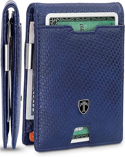 Mens Slim Wallet with Money Clip