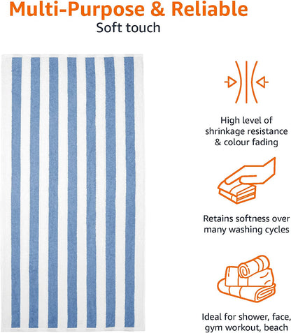 Cabana Stripe Beach Towel, 2-Pack,