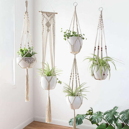 5 Set Macrame Plant Hangers