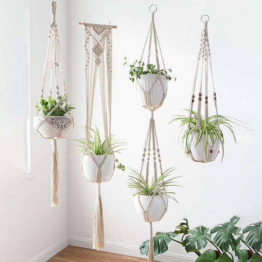 5 Set Macrame Plant Hangers